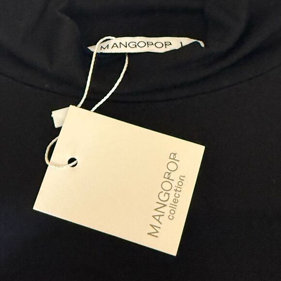 MANGOPOP - Black Long Sleeve Bodysuit - Women's size L NWT! - Picture 5 of 8